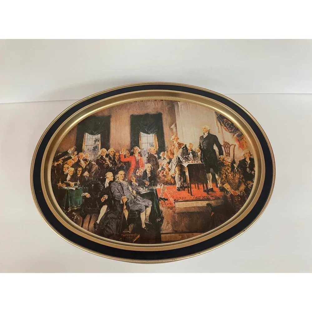 1987 Sunshine Biscuits Limited Edition‎ Tin Signing of Constitution Americana